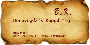Borovnyák Koppány névjegykártya